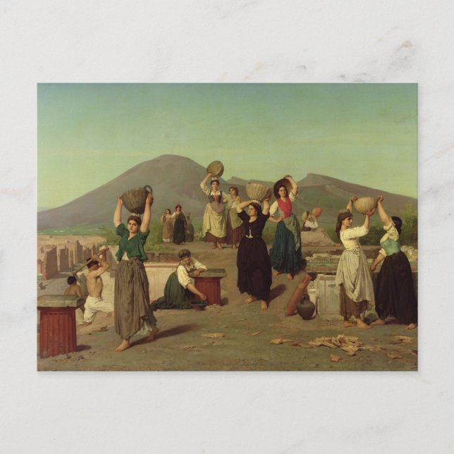 Die Ausgrabungen in Pompeji, 1865 Postkarte (Vorderseite)