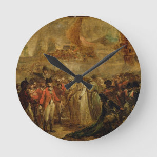 Die Auslieferung der zwei Söhne von Tipu Sahib Runde Wanduhr