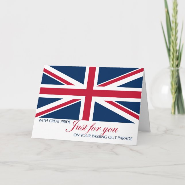 Die Ausreise der Parade gratulieren Union Jack Karte (Vorderseite)