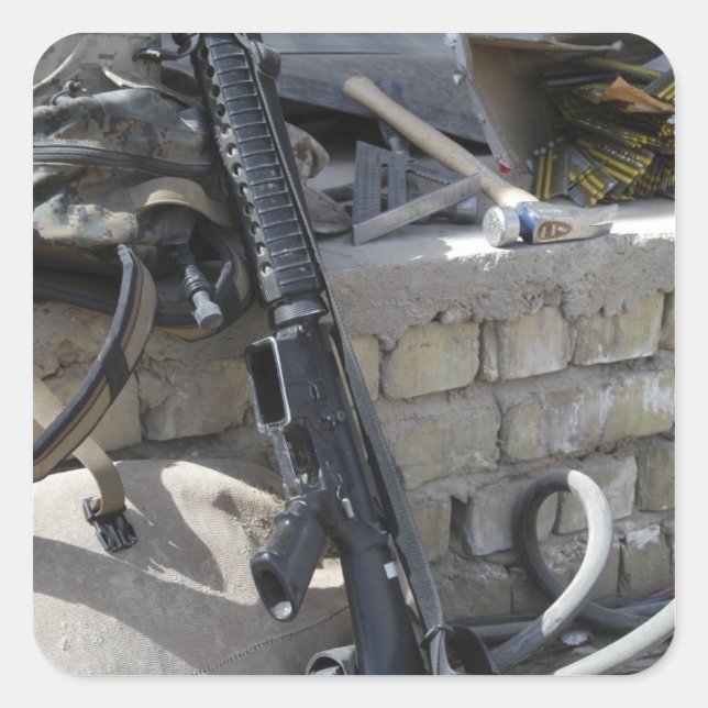 Die Ausrüstung eines Schiffes Quadratischer Aufkleber (Vorderseite)