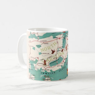 Die Außenbanken Illustrierte Tasse der Karte