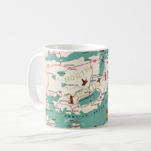 Die Außenbanken Illustrierte Tasse der Karte (Vorderseite Links)