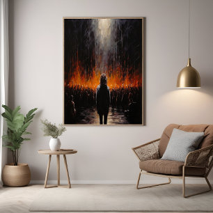 Die Außenwelt: Dramatisch Abstrakte Kunst Poster
