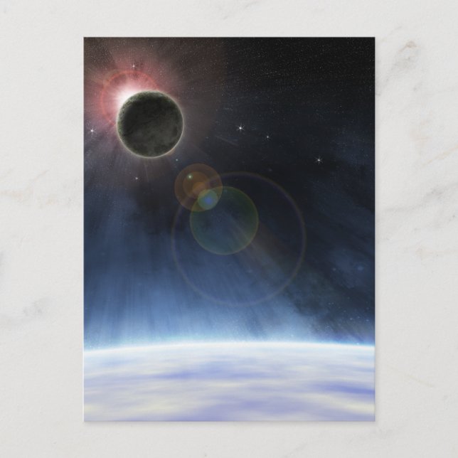 Die äußere Atmosphäre des Planeten Erde Postkarte (Vorderseite)