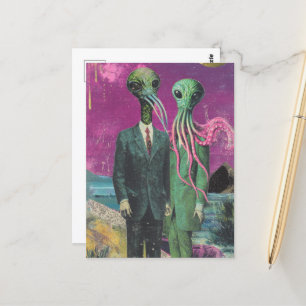 Die Außerirdischen Postkarte
