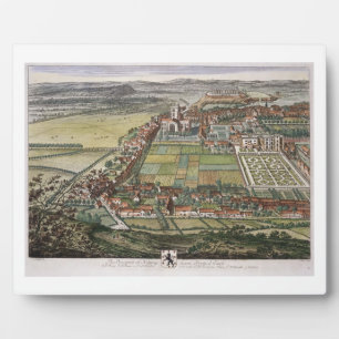 Die Aussicht auf Nottingham aus dem Osten graviert Fotoplatte