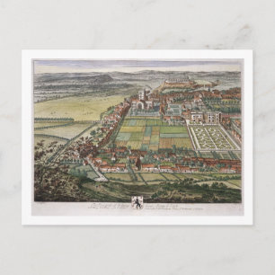 Die Aussicht auf Nottingham aus dem Osten graviert Postkarte