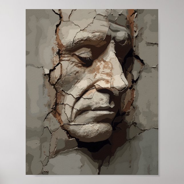 Die Aussicht aus dem alten Plaster-Portrait Poster (Vorne)