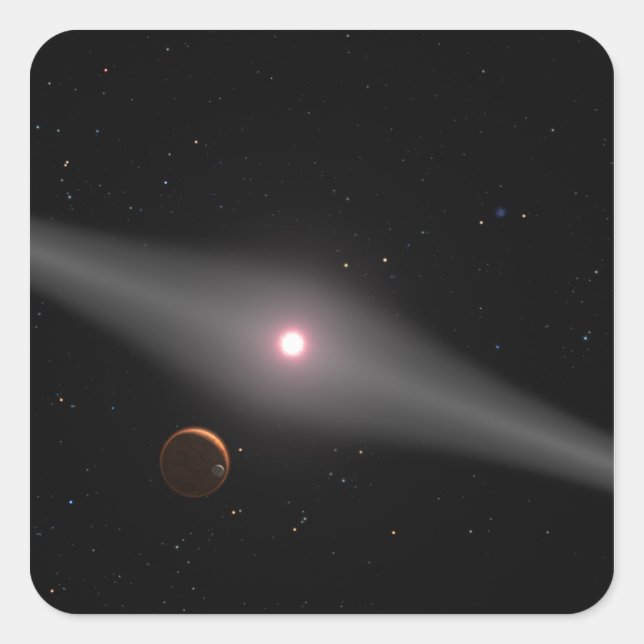 Die Aussicht aus der Nähe Quadratischer Aufkleber (Vorderseite)