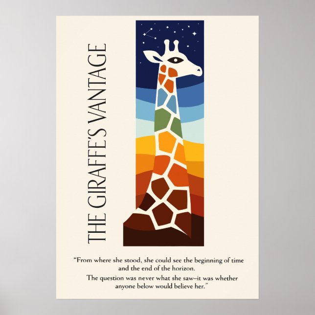 Die Aussicht der Giraffe Kunst Poster (Vorne)