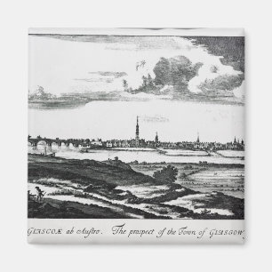 Die Aussicht der Stadt von Glasgow Magnet