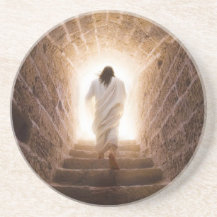 Die Aussicht - Jesus geht ins Licht Getränkeuntersetzer