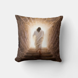 Die Aussicht - Jesus geht ins Licht Kissen