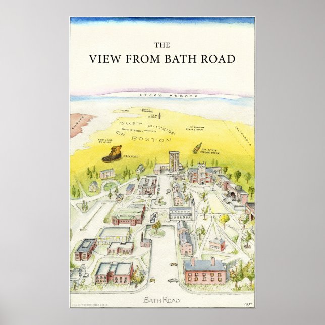 Die Aussicht von der Badestraße Poster (Vorne)