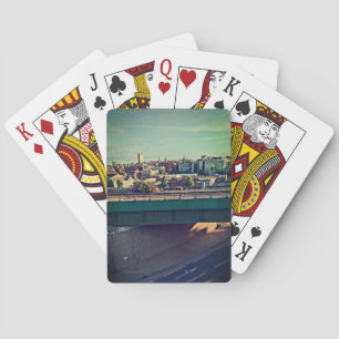 Die Aussicht von der Brücke aus Spielkarten