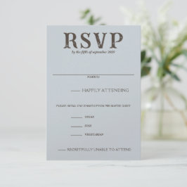 Die Auswahl an verschiedenen Restaurants RSVP Karte