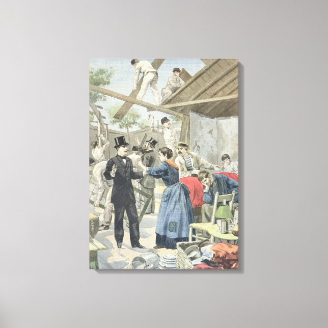 Die Ausweisung der Armen aus den Slums Leinwanddruck (Vorderseite)