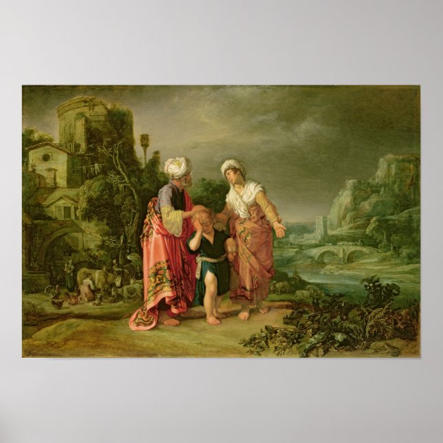 Die Ausweisung von Hagar, 1612 Poster (Vorne)