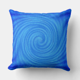Die Auswirkungen der blauen Drehung in der Mitte Kissen
