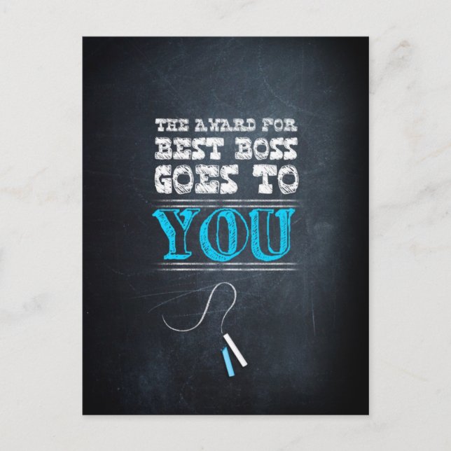 Die Auszeichnung für den besten Chef geht an Sie! Postkarte (Vorderseite)