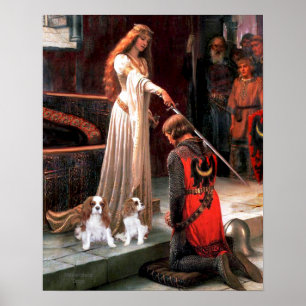Die Auszeichnung mit 2 Blenheim Cavalier King Char Poster