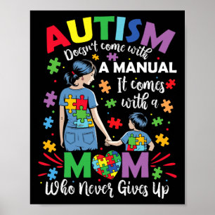 Die Autismus-Mama kommt nicht mit einer Handbuchso Poster
