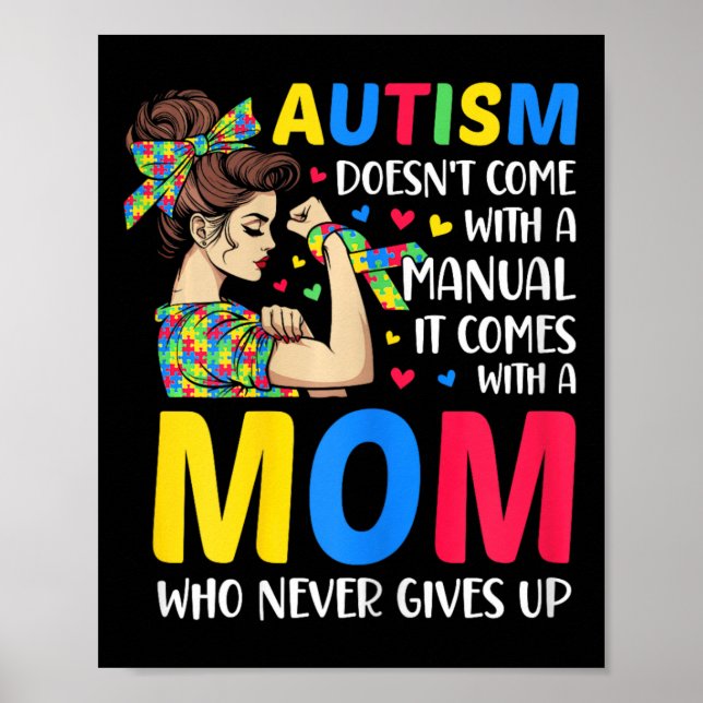 Die Autismus-Mama kommt nicht mit einer manuellen  Poster (Vorne)