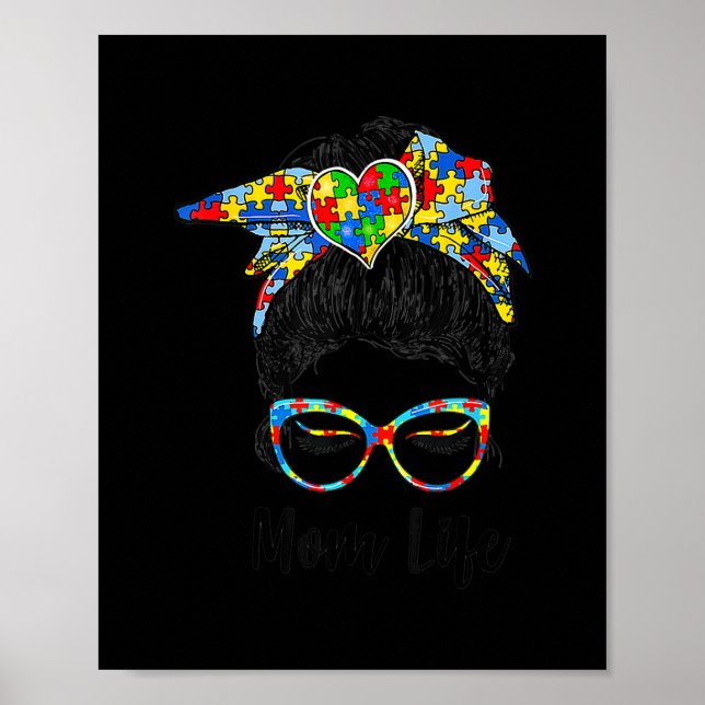 Die Autistische Aufklärung Mama Leben ist Mama der Poster (Vorne)