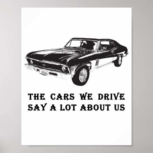 Die Autos, die wir fahren, sagen viel über uns Poster (Vorne)