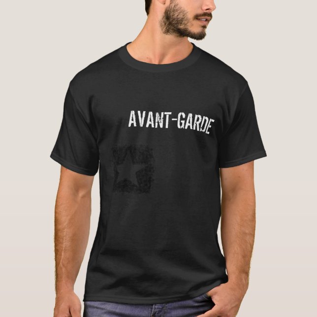 Die Avantgarde-Schwarz-T-Shirt der Männer T-Shirt (Vorderseite)