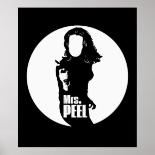 Die Avengers tv Mrs. Peel white Poster