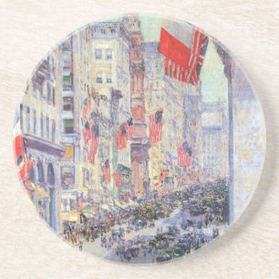 Die Avenue von der 34. Straße hinauf, Mai 1917 von Getränkeuntersetzer
