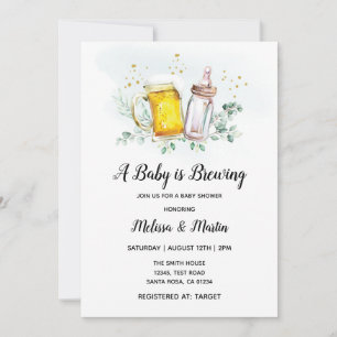 Die Babybrauerei Baby Shower Einladungskarten