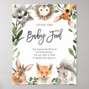 Die Babydusche von Woodland-Tieren empfiehlt das B Poster