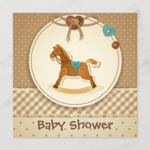 Die Babyparty-Einladungs-Schaukelpferd des Babys Einladung