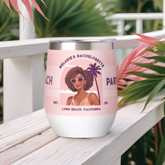 Die Bach Party Crew Retro Junggeselinnen-Abschied (The Bach Party Crew Retro Woman Bachelorette Party Thermal Wine Tumbler)
