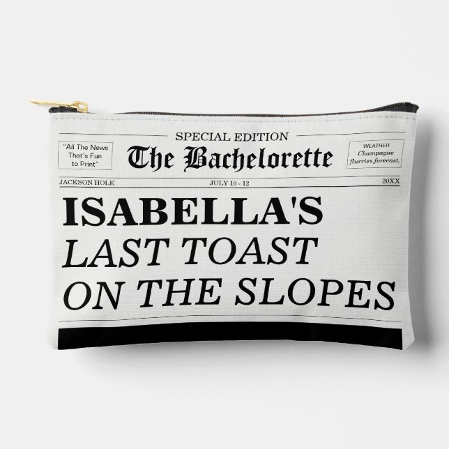 Die Bachelorette Zeitung Letzter Toast Am Hang Zubehörtasche (Vorderseite)