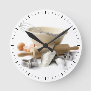 Die Bäcker-Wanduhr Runde Wanduhr