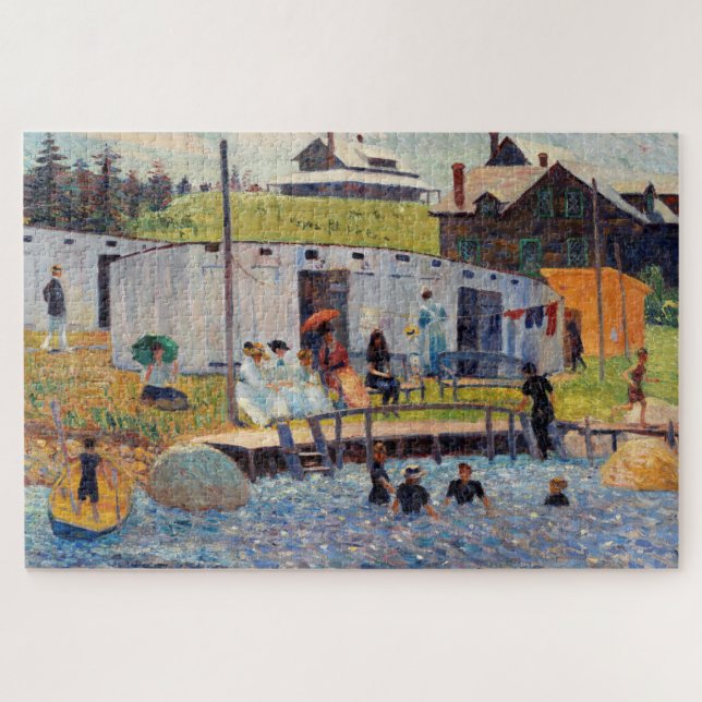 Die Badestunde mit beeindruckendem Renoir-Gemälde (Horizontal)