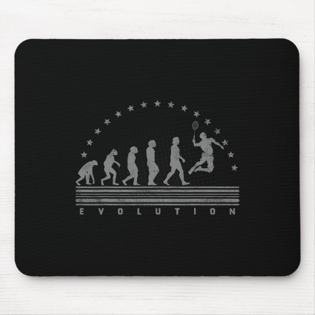 Die Badminton Evolutionen Retro Shuttle Men Badmi Mousepad (Vorne)