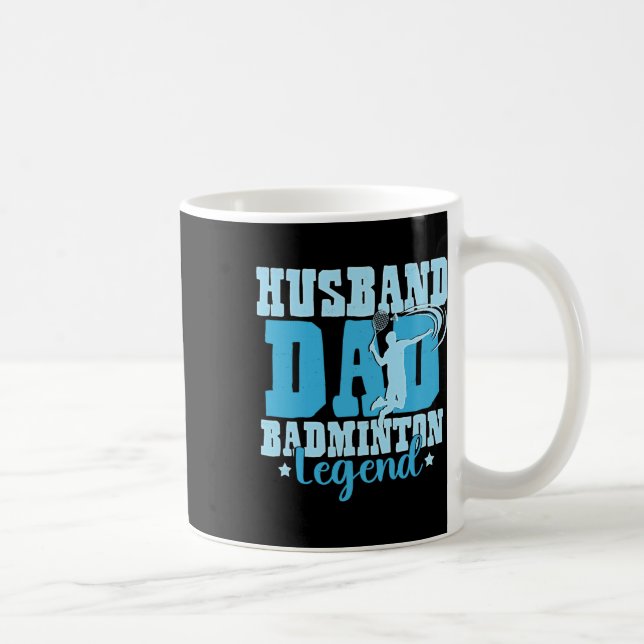 Die Badminton Legends Retro Shuttle Men's Badminto Kaffeetasse (Rechts)