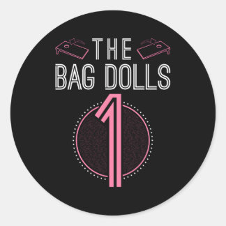 Die Bag Dolls 1 Cornhole Team Jerseys Backprint Runder Aufkleber