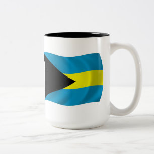 Die Bahamas-Flagge-Tasse Zweifarbige Tasse