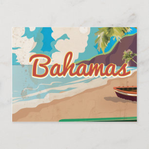 Die Bahamas Vintage Urlaub Reise Kunst Postkarte