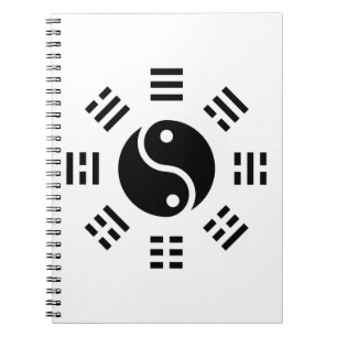 Die Balance: Ba Gua, acht Trigramme Yin Yang TCM Notizblock