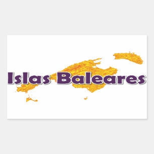 Die Balearischen Inseln Rechteckiger Aufkleber
