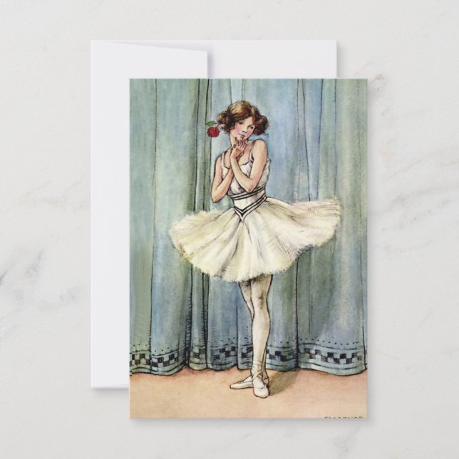 Die Ballerina von Florence Anderson Dankeskarte (Vorderseite)