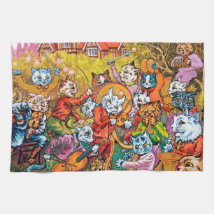 Die Band spielt Louis Wain Geschirrtuch