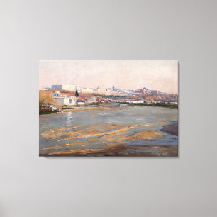 Die Banken des Flusses Manzanares, 1912 (Öl auf C Leinwanddruck