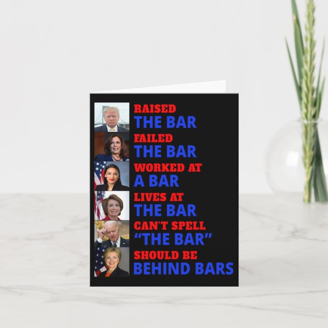 Die Bar Harris Versagte die Bar Karte (Vorderseite)